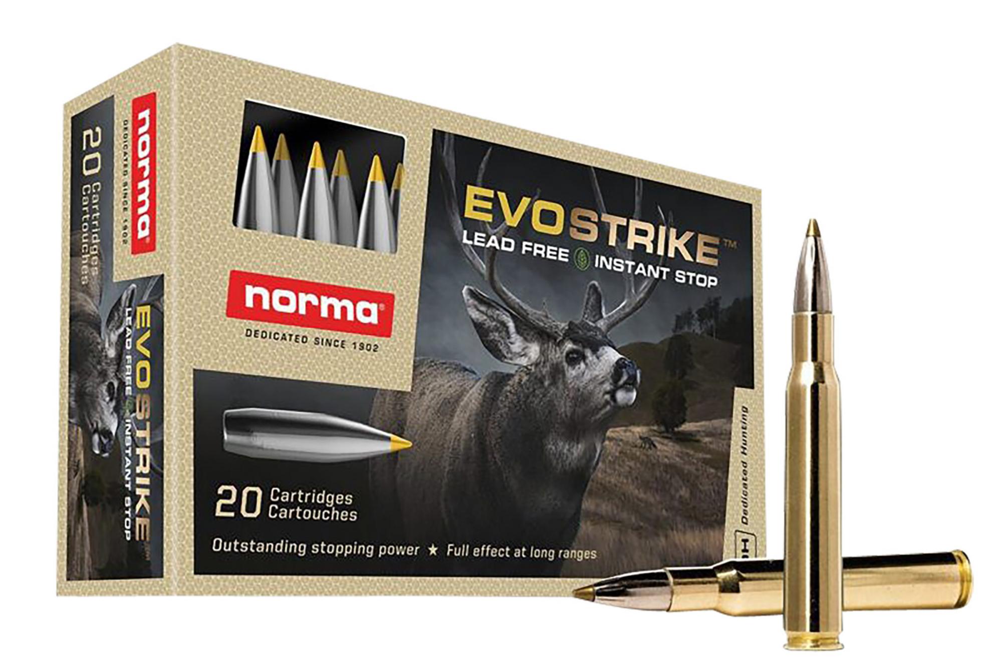 Norma Lead Free Evostrike Rifle Ammunition 20177342, 30-06 Springfield, Polymer Tip Boat Tail, 139 gr, 2986 fps, 20 Rd/Bx