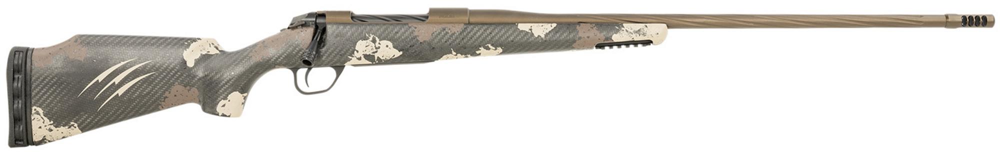 Fierce Twisted Rage Bolt Action Rifle FRG7PRC24MM, 7mm Rem, 24" Threaded, C3 Carbon Rage, Midnight Bronze/Trophy Camo Stock, 3 Rds