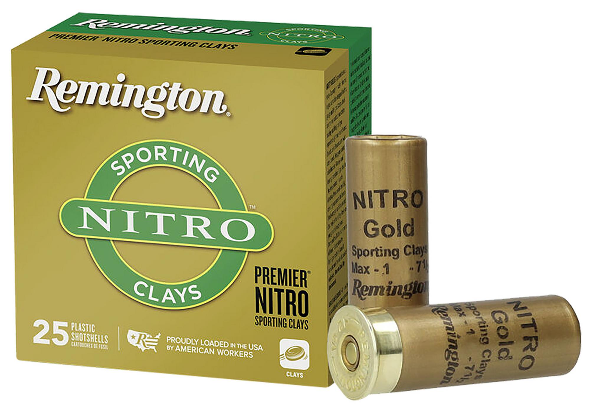 Remington Premier Nitro Sporting Clay Shotshells R20132, 12 Gauge, 2-3/4", 1 oz, 1290 fps, #7.5 Lead Shot, 25 Rds/box