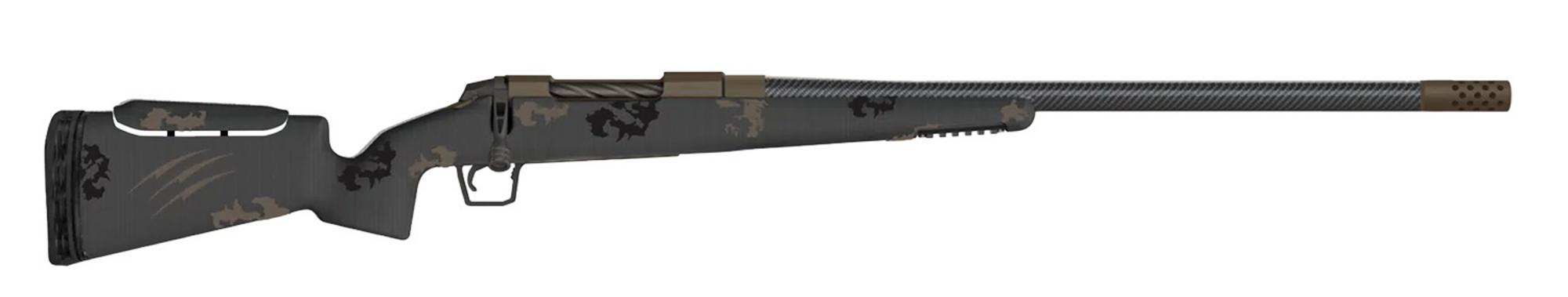 Fierce Carbon Rival FP Bolt Action Rifle FCRFP28NOS26MM, 28 Nosler, 26" Threaded, Midnight Bronze/ Trophy Camo Stock, 3 Rds