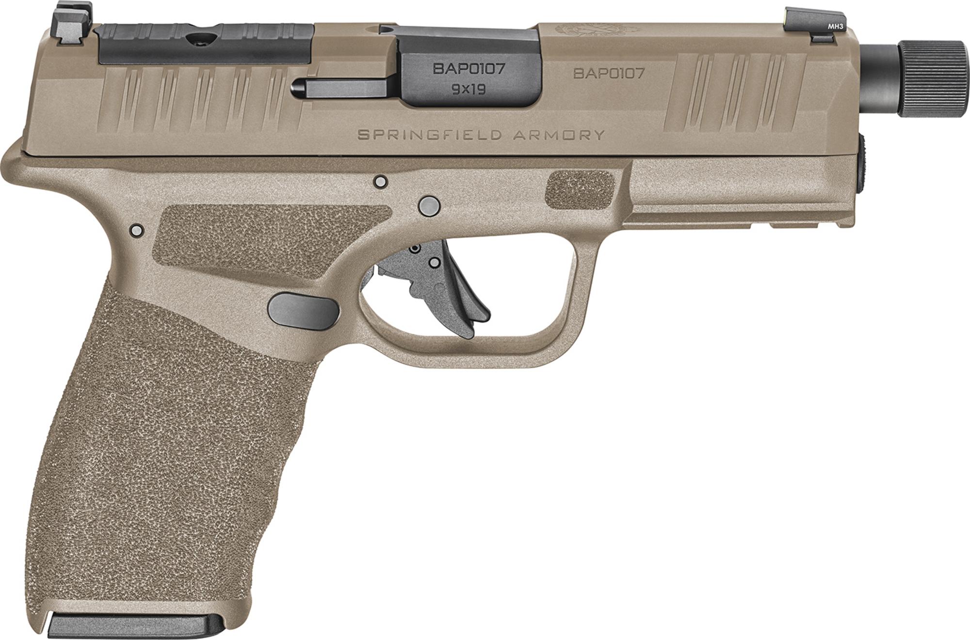 Springfield Hellcat Pro OSP Pistol HCP9449FTOSPLC, 9mm, 4.4", Optic Ready, Adaptive Texture Grips, Flat Dark Earth w/Black Controls Finish, 10 Rds