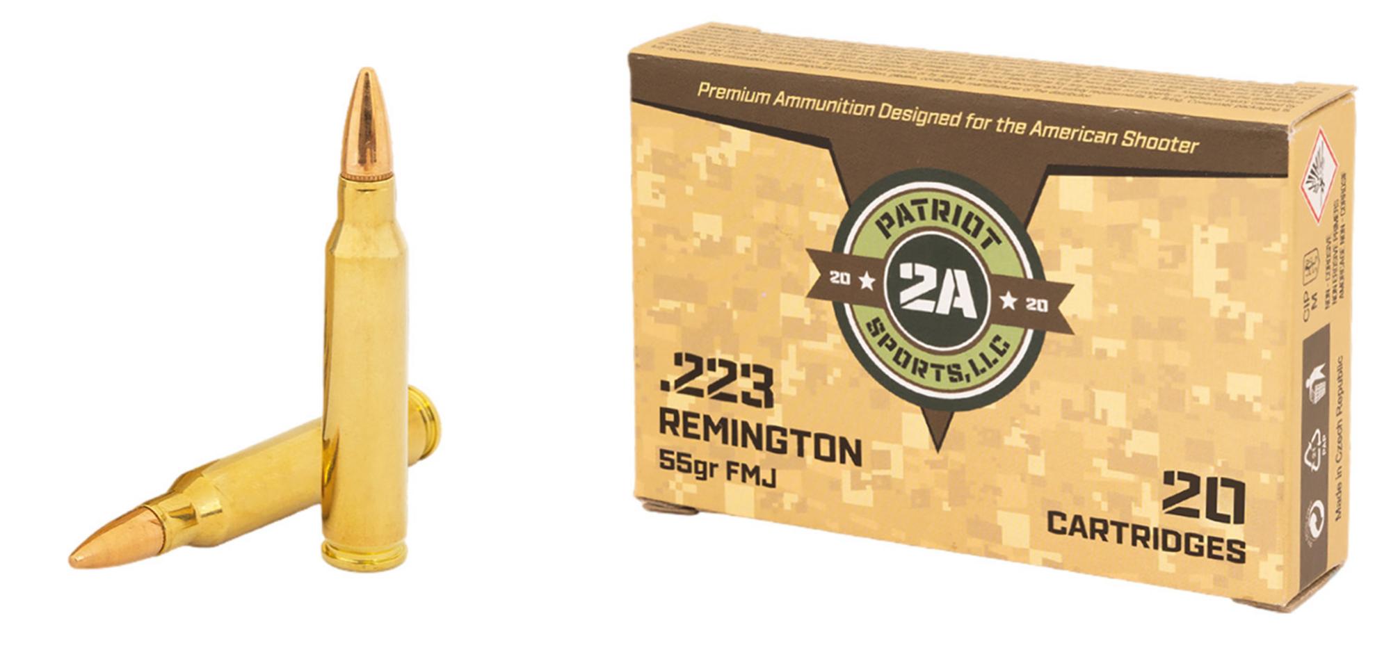 Rifle Ammunition P223055F, 223 Remington, Full Metal Jacket, 55 gr, 20 Rd/Bx