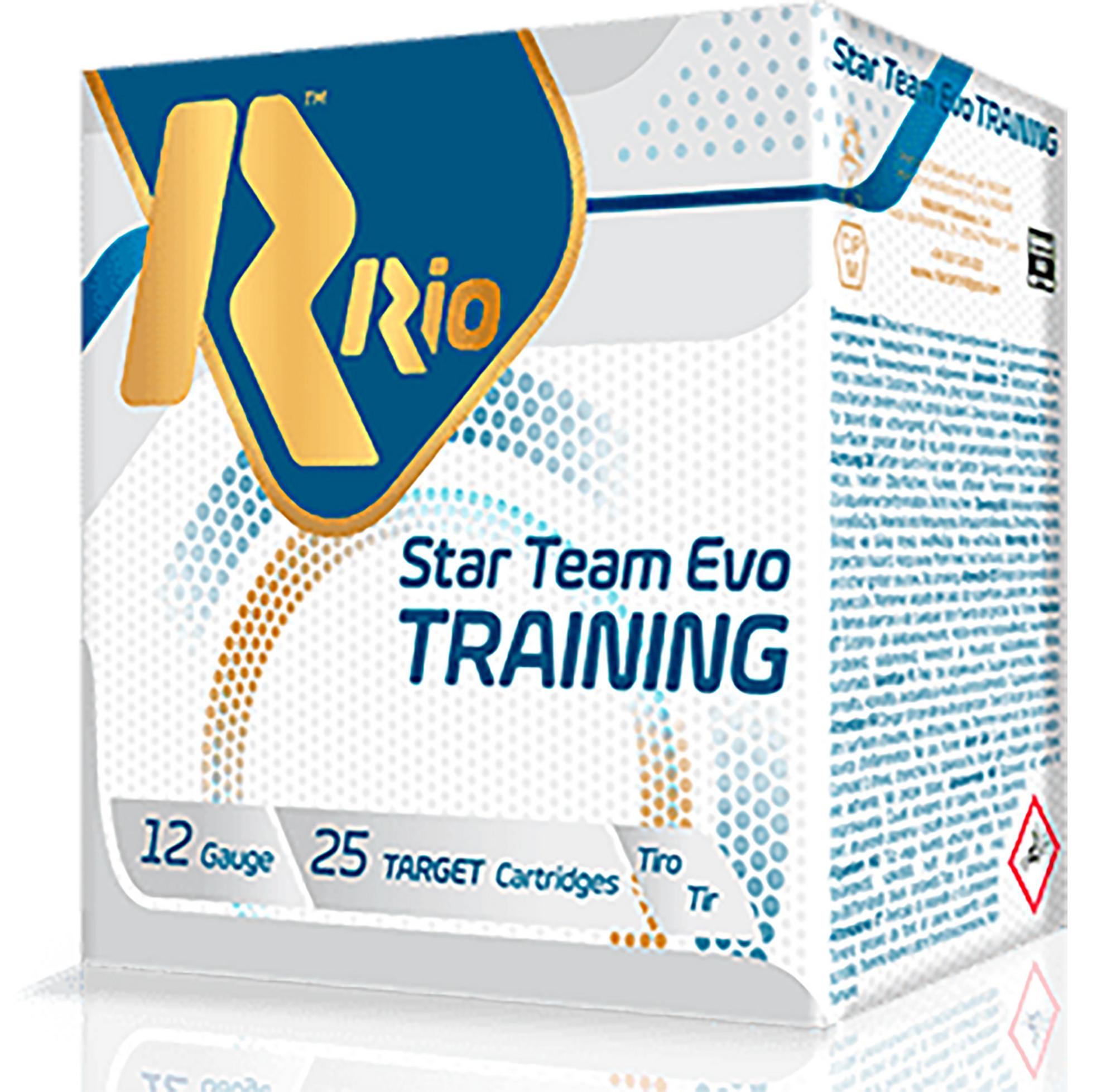 Rio Star Team EVO Shotshells STT32X75, 12 Gauge, 2-3/4", 1 1/8 oz, 1250 fps, #7.5 Lead Shot, 25 Rds/box