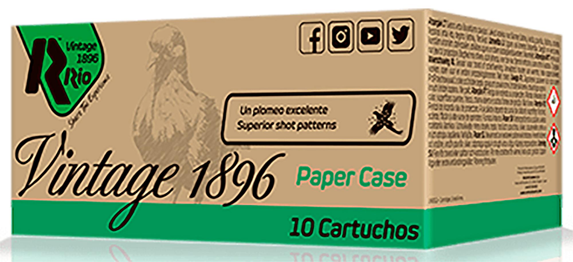 Rio Vintage 1896 Paper Flyer Shotshells VP36FHV75, 12 Gauge, 2-3/4", 1 1/4 oz, 1350 fps, #7.5 Lead Shot, 10 Rds/box