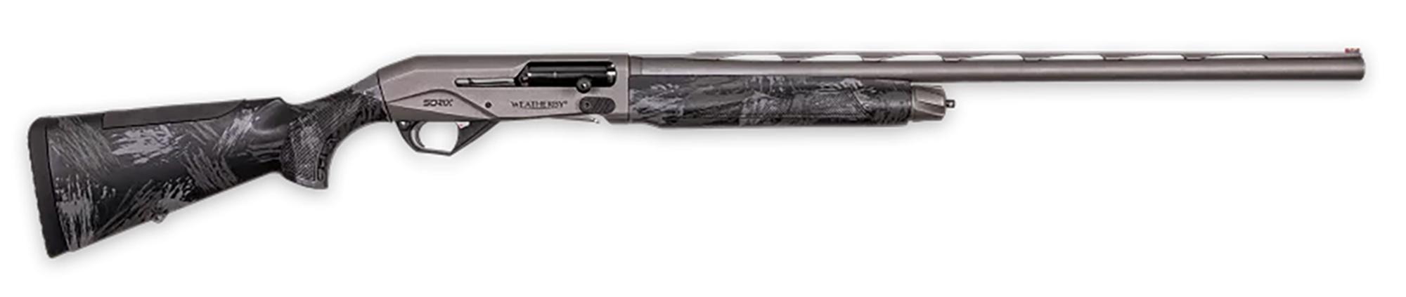 Weatherby Sorix Full Size Shotgun XST1228MAG, 12 Gauge, 28", 3" Chmbr, Adj Shim Stock, Drilled & Tapped, Storm Camo Finish