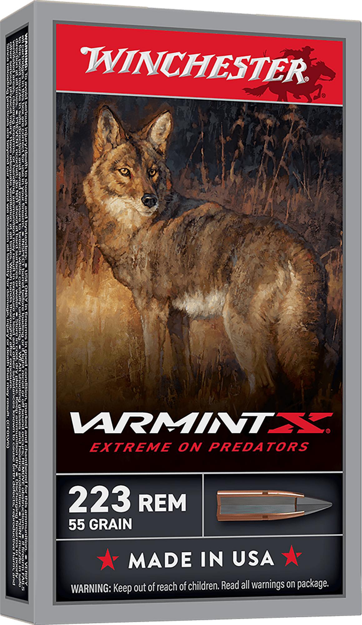Winchester Varmint-X Rifle Ammunition X223PXP, 223 Remington, Extreme Point, 55 gr, 3240 fps, 20 Rd/Bx