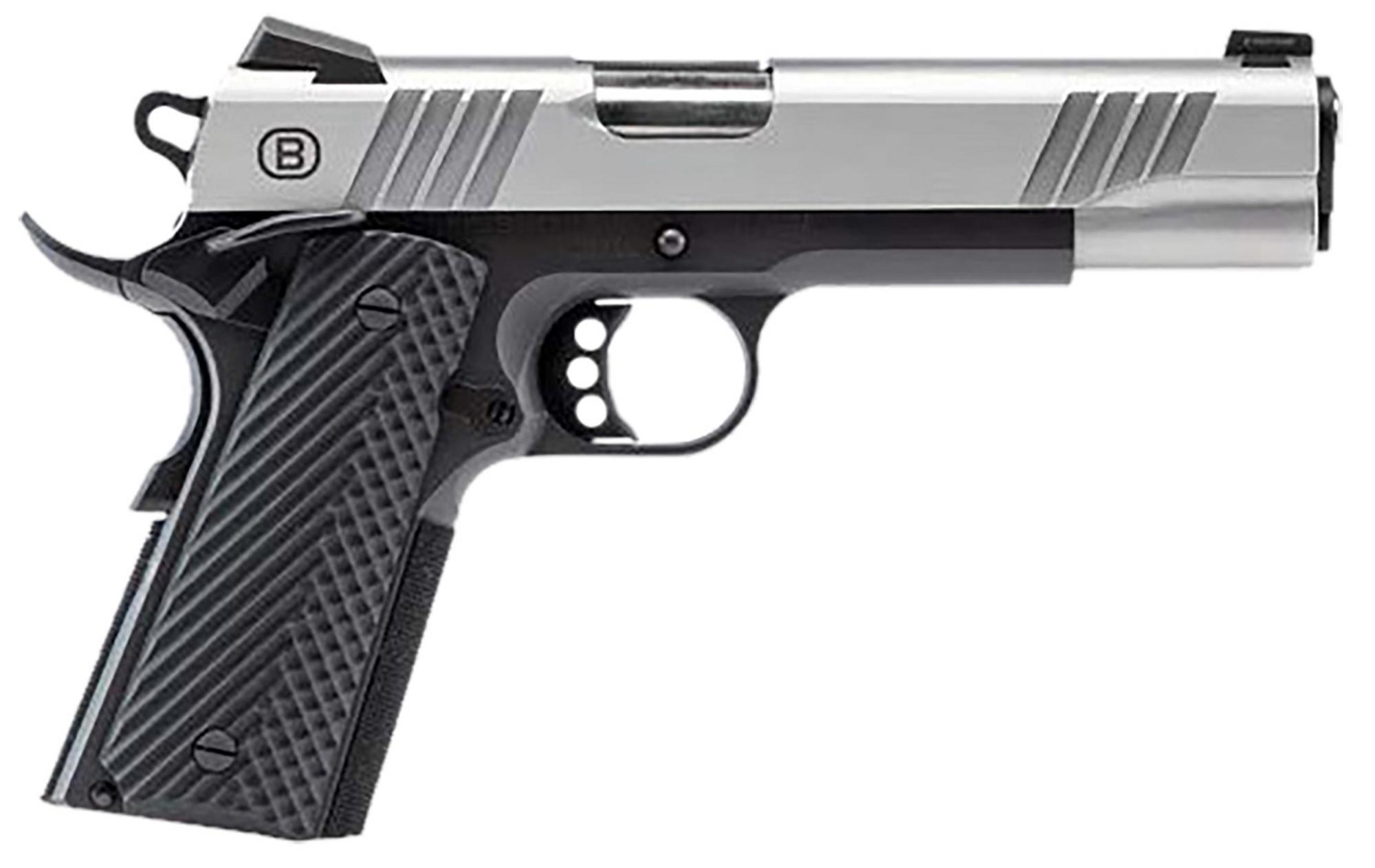 Bersa B1911 SAO Pistol B19117050SBBK, 45 ACP, 5", Black VZ Grips, Black Finish, 8 Rds