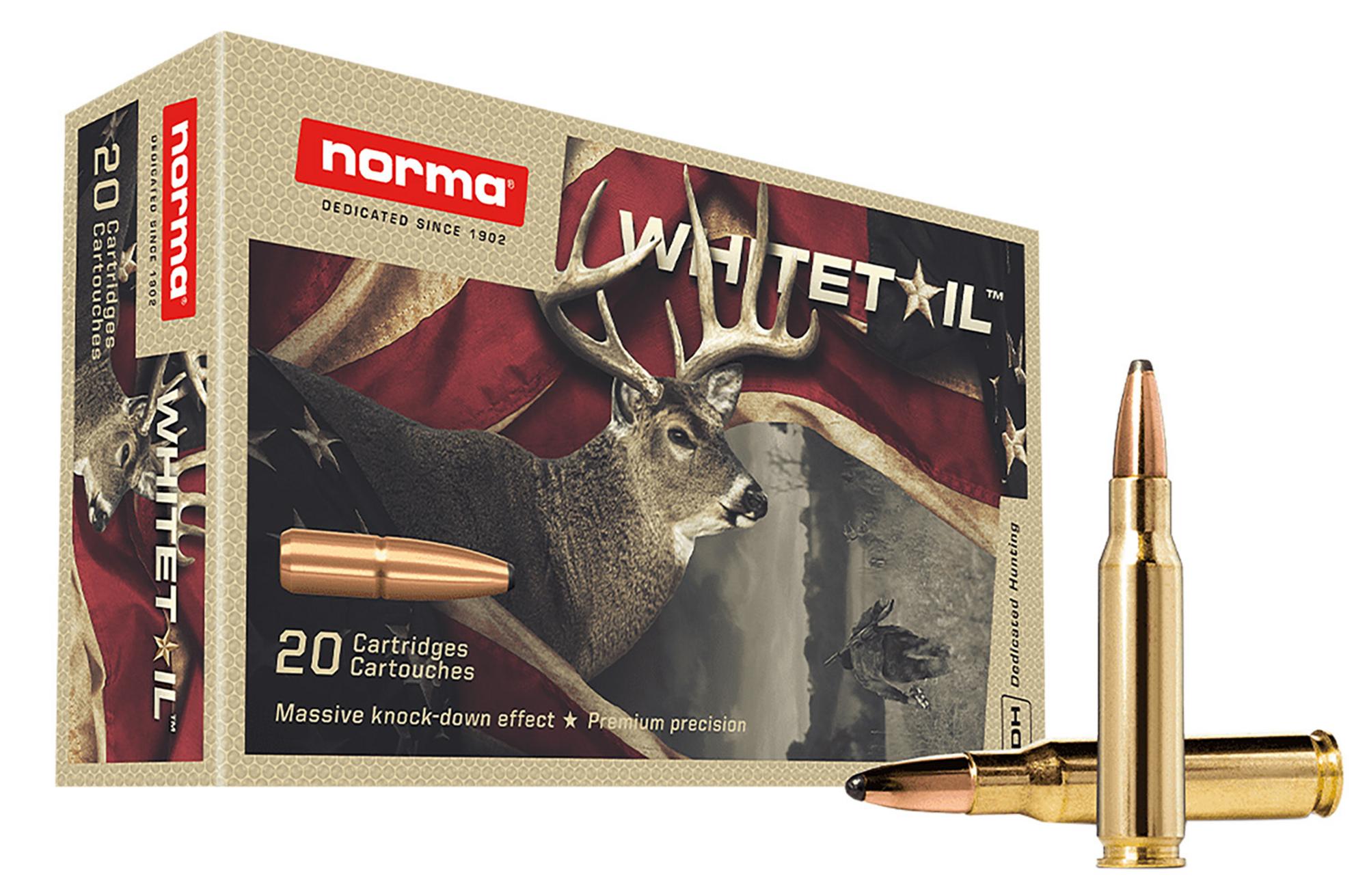 Norma Whitetail Rifle Ammunition 20177672, 30-30 Win, Soft Point, 150 gr, 2362 fps, 20 Rd/Bx