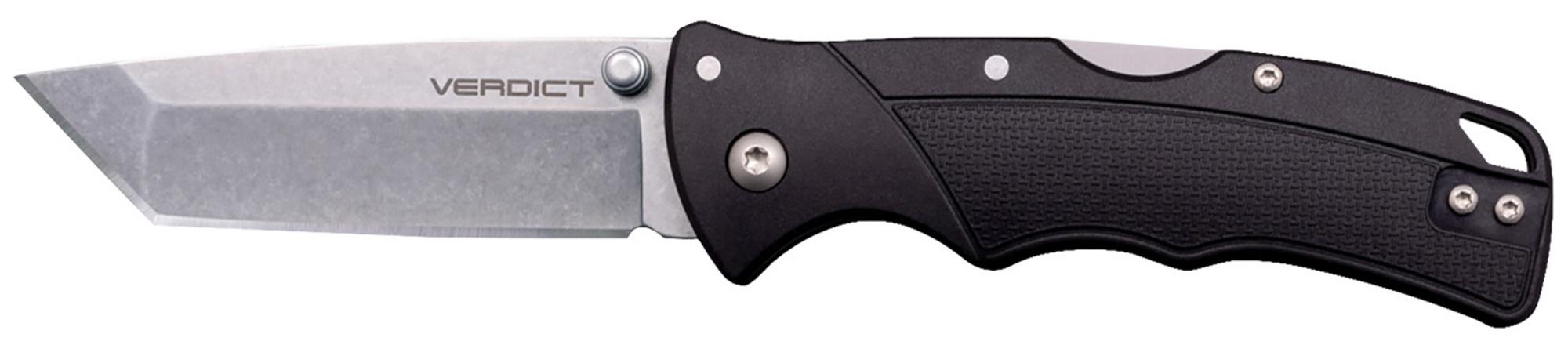 Cold Steel Verdict Tanto EDC Knife w/Black Textured Handle (CSFLC3TSSZ)