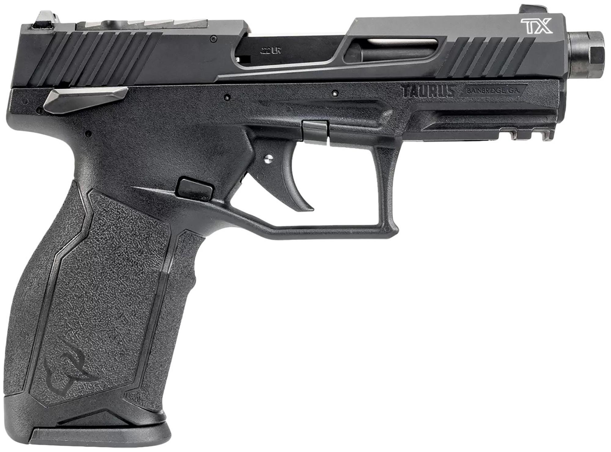 Taurus TX22 Gen 2 T.O.R.O Full Size Pistol 12TX22P141, 22 LR, 4.10", Black Finish, Optic Ready, Threaded, 22 Rds