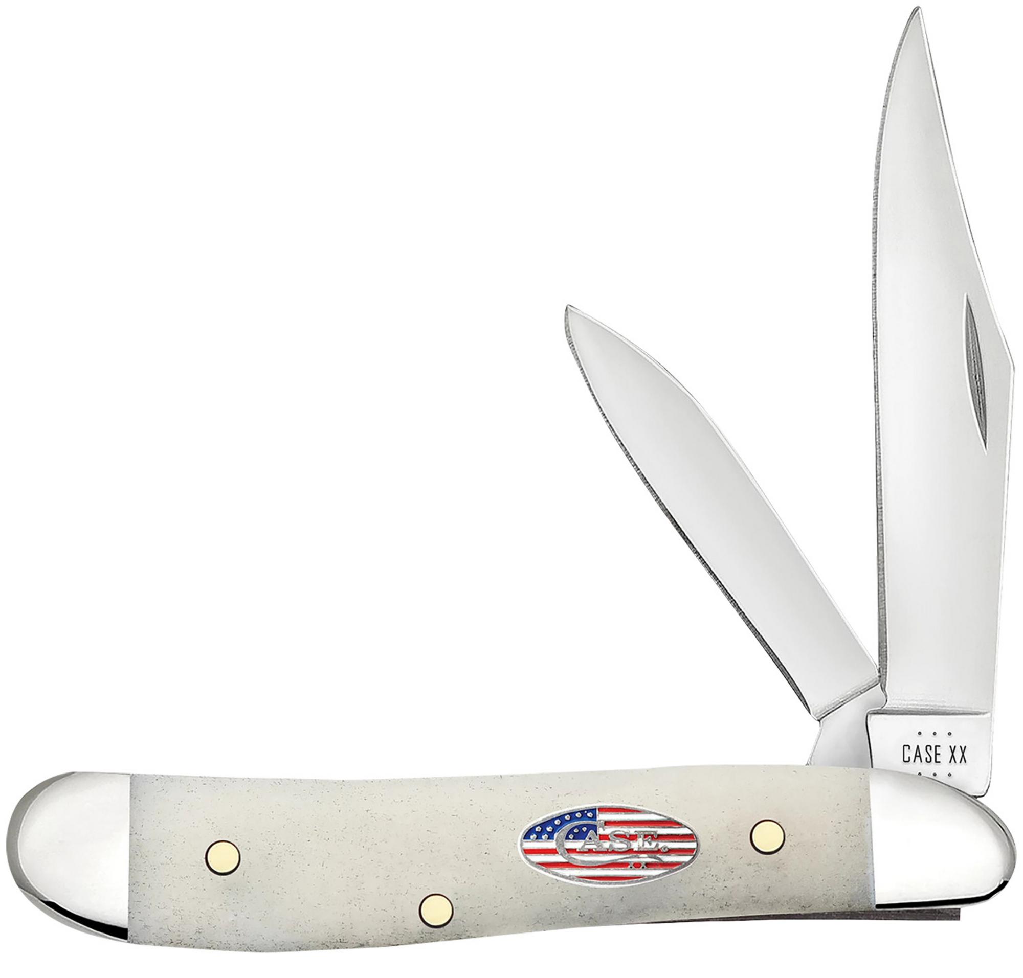 Case Peanut Clip Point/Pen EDC Knife w/Smooth Natural Handle (14094)
