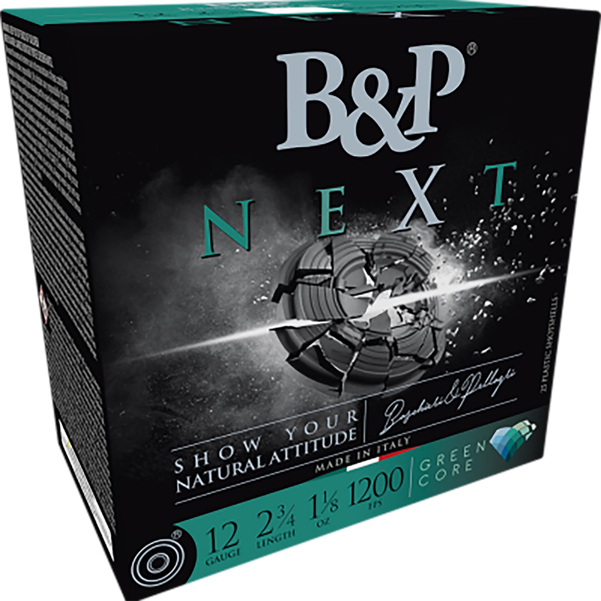 Baschieri & Pellagri Next Shotshells 12B1NX9, 12 Gauge, 2-3/4", 1 oz, 1250 fps, #9 Lead Shot, 25 Rds/box