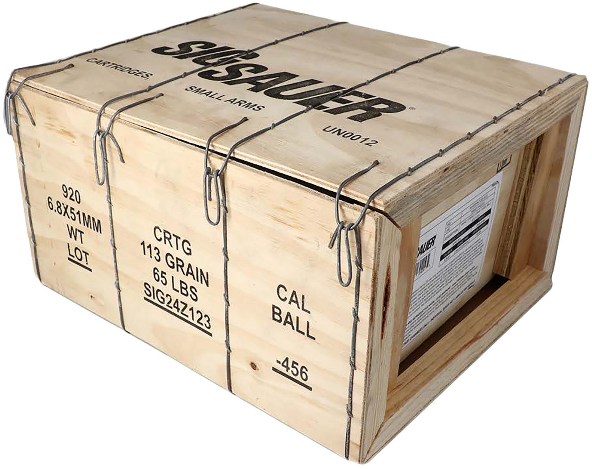 Sig Rifle Ammunition MH68MM113B920, 277 Sig Fury, Hybrid, 113 gr, 3200 fps, 920Rd Crate