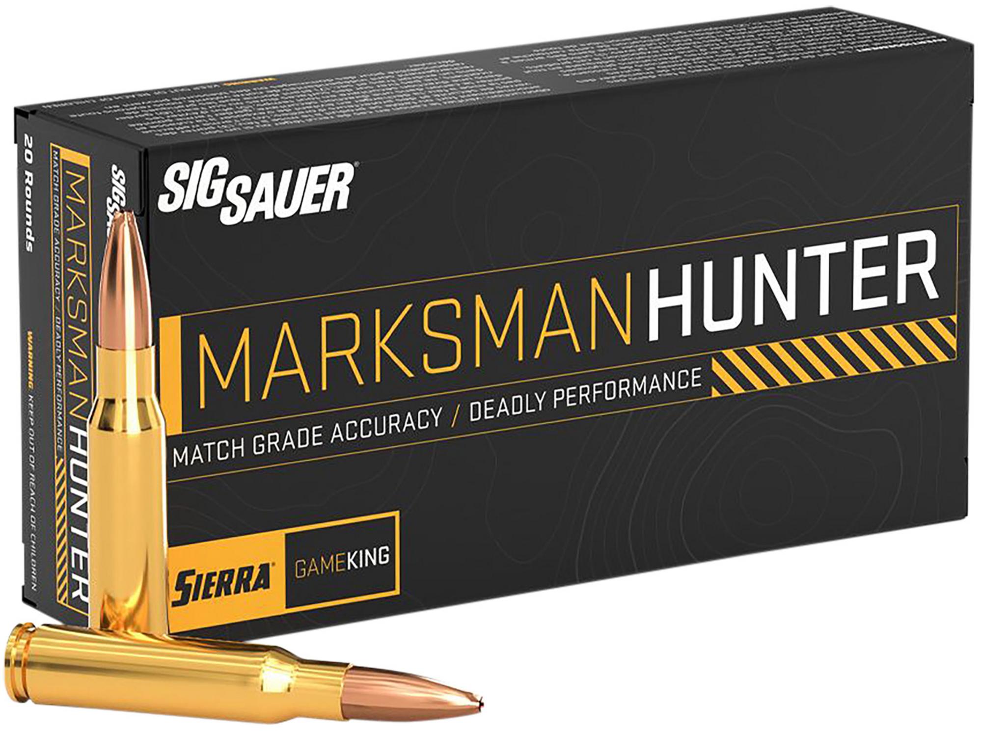 Sig Marksman Hunter Rifle Ammunition E65CMGK13020, 6.5 Creedmoor, 130 gr, 20 Rd/Bx