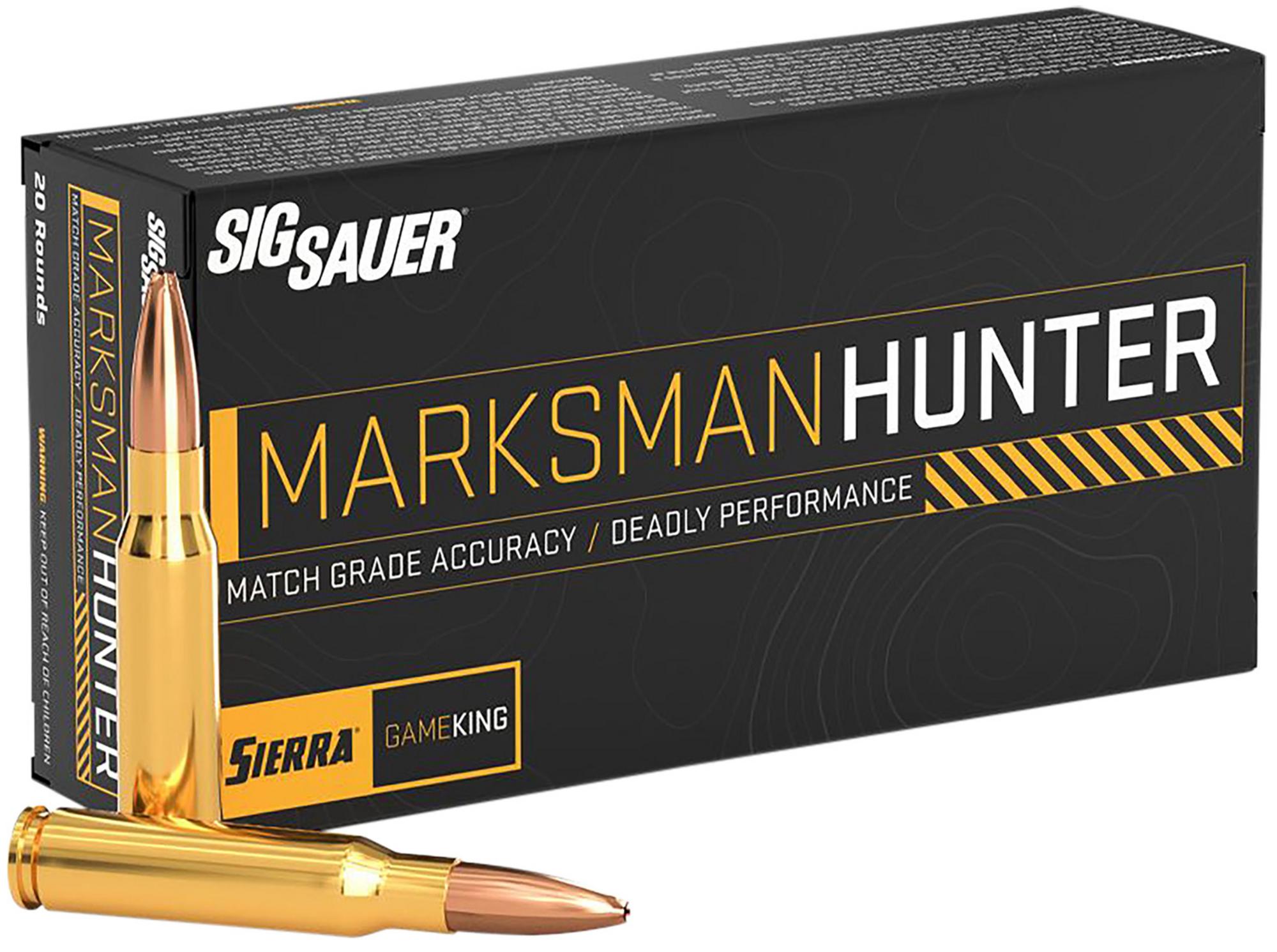 Sig Marksman Hunter Rifle Ammunition E3006GK16520, 30-06 Springfield, 165 gr, 20 Rd/Bx