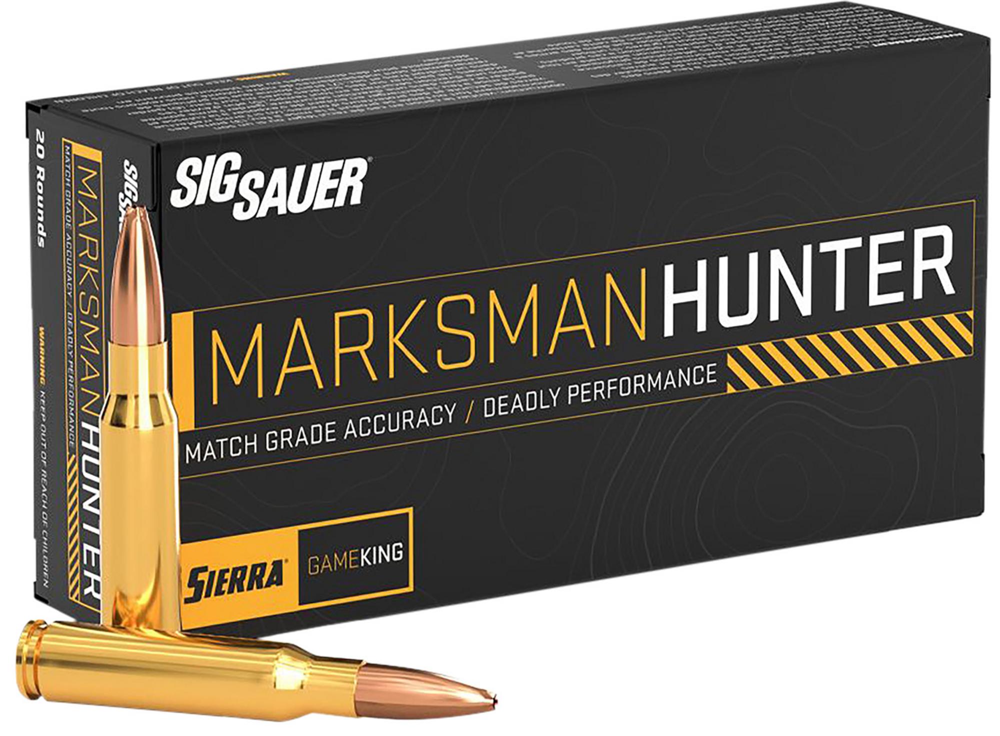 Sig Marksman Hunter Rifle Ammunition E3WMGK16520, 300 Win Mag, GameKing, 165 gr, 20 Rd/Bx