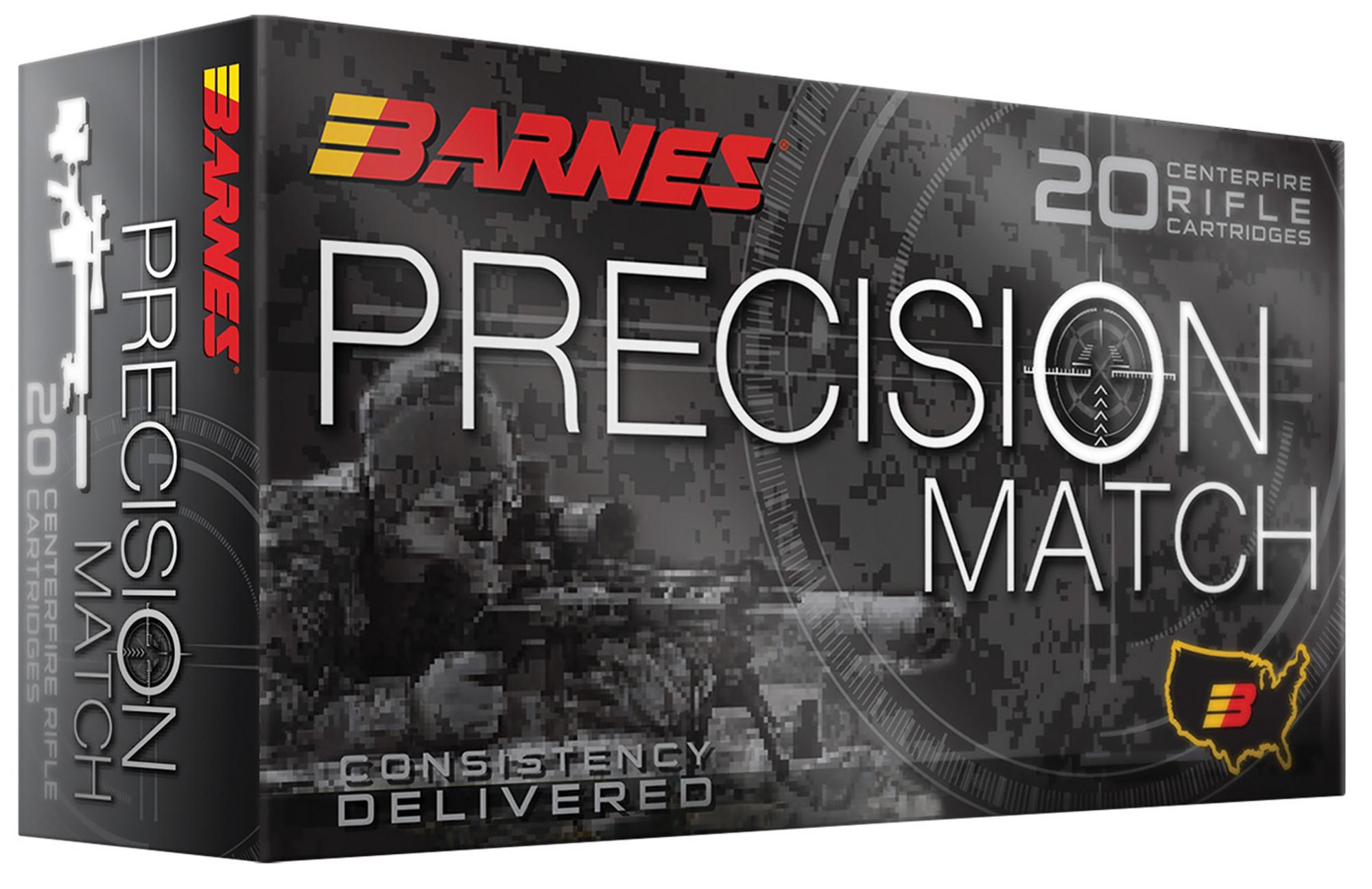 Barnes Precision Match Rifle Ammunition 32017, 223 Remington, Match Burner OTM BT, 55 gr, 20 Rd/Bx