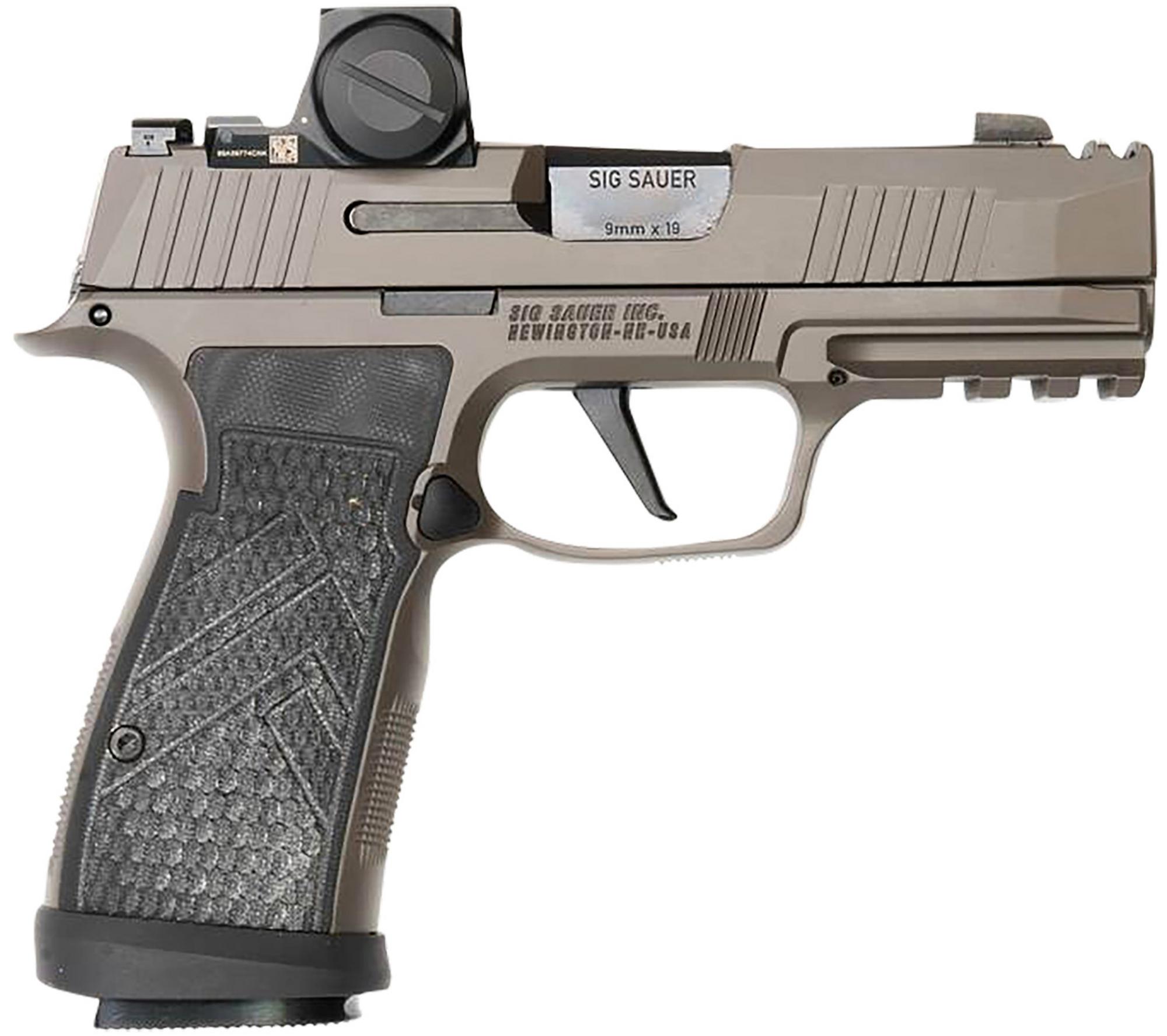 Sig Sauer P365 AXG Legion Pistol 365AXGCA9LEGIONRXX, 9mm, 3.10", Black G10 Chevron Grips, Legion Gray Cerakote Finish, Romeo-X RDS, 17 Rds