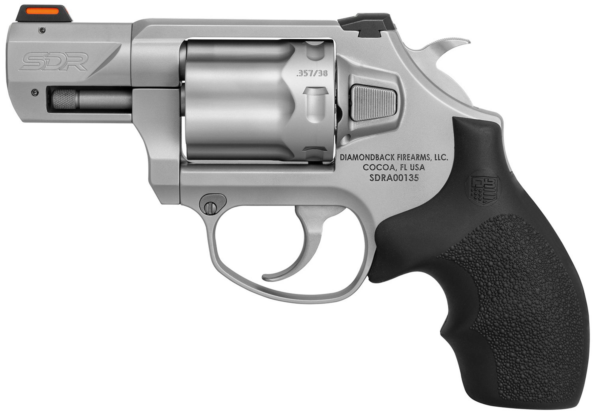 Diamondback SDR Revolver DB0700S711, 357 Mag, 3", Black Hogue Rubber Grips, Stainless Steel Finish, 6 Rds
