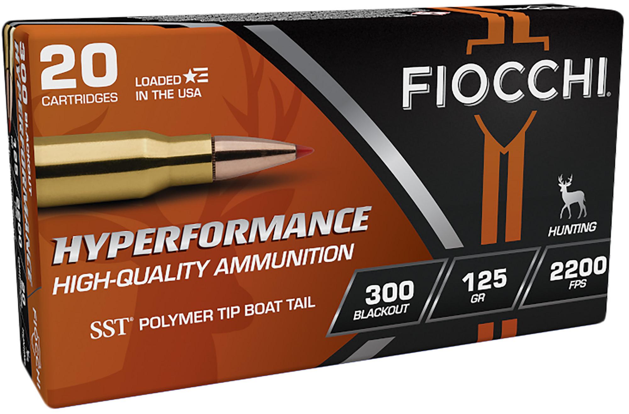 Fiocchi Hyperformance Rifle Ammunition 300BLKH20, 300 Blackout, Super Shock Tip, 125 gr, 20 Rd/Bx