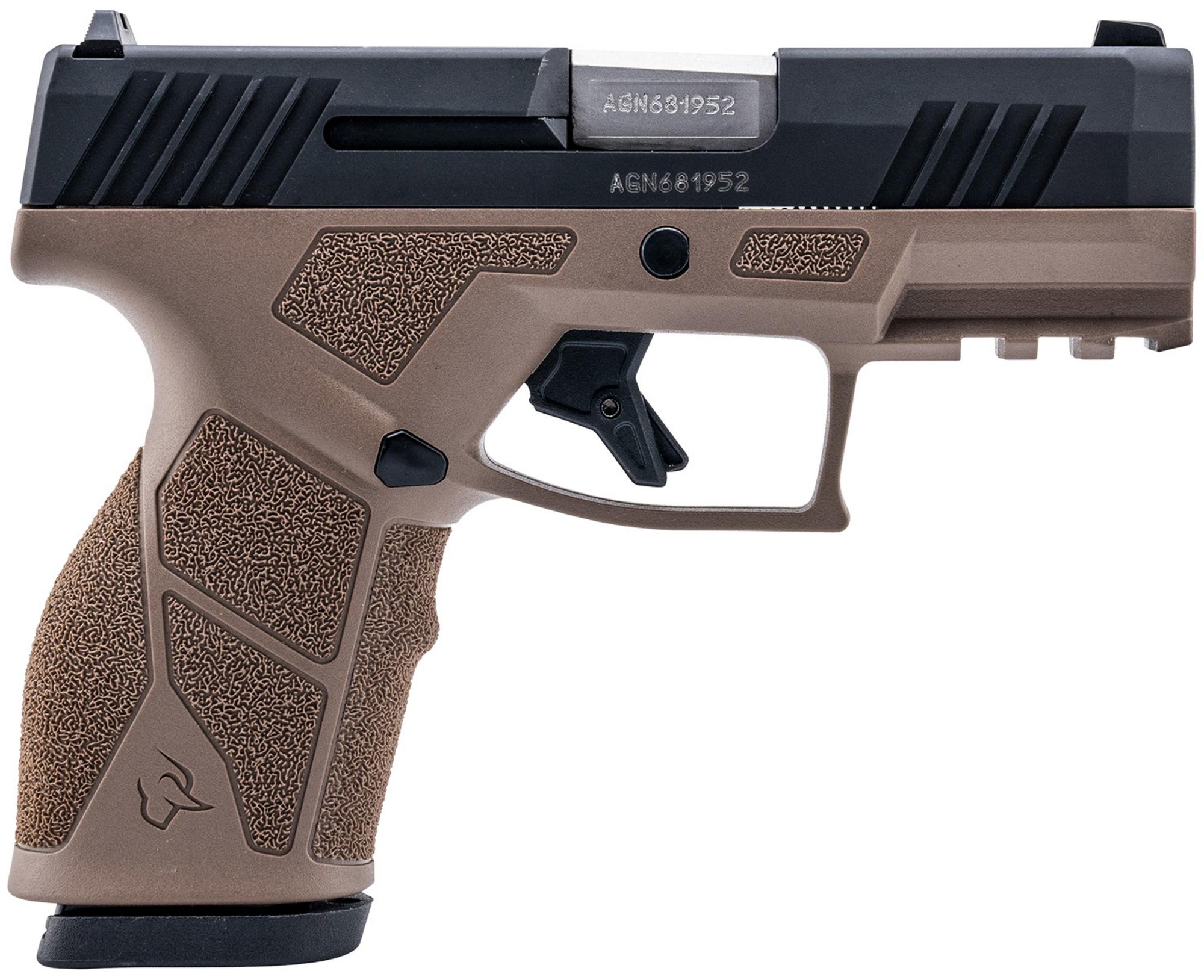 Taurus GX2 Compact Pistol 1GX2931B, 9mm, 3.37", Ergonomic Polymer Grips, Brown Finish, 13 Rds