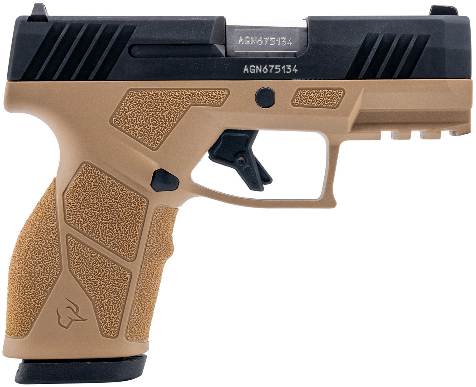 Taurus GX2 Compact Pistol 1GX2931T, 9mm, 3.37", Ergonomic Polymer Grips, Tan Finish, 13 Rds