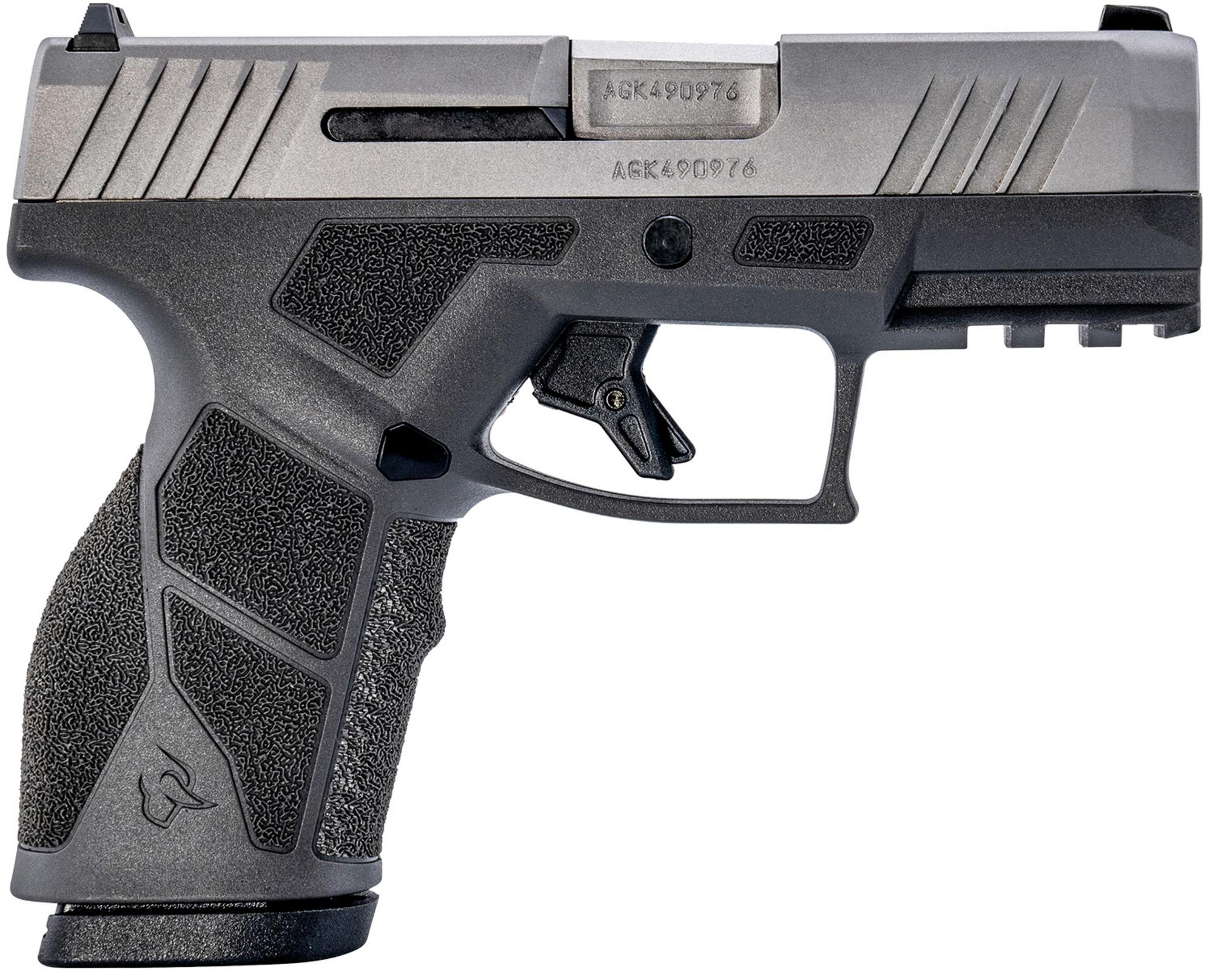 Taurus GX2 Compact Pistol 1GX2939G, 9mm, 3.37", Ergonomic Gray Polymer Grips, Matte Stainless Slide, 13 Rds