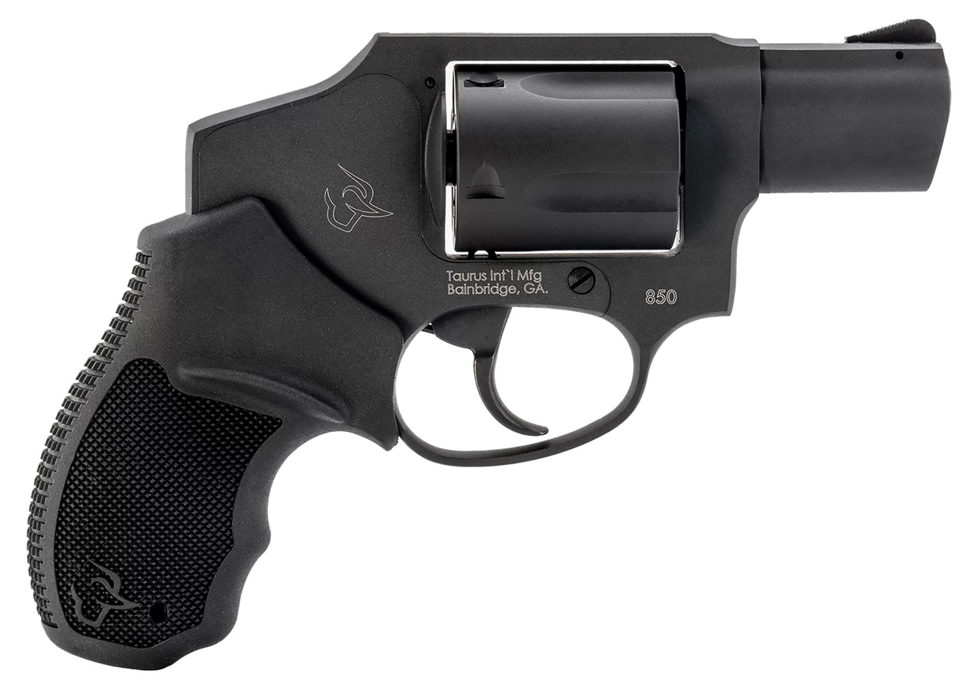 Taurus 850 Revolver 2850121, 38 Special, 2", Black Rubber Grip, Matte Black Finish, 5rd