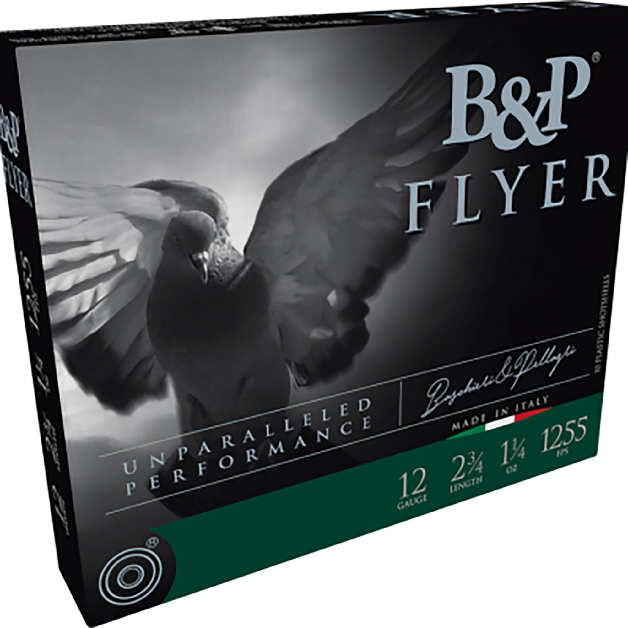 Baschieri & Pellagri Competition Flyer Shotshells 12B14PL8, 12 Gauge, 2-3/4", 1 1/4 oz, 1255 fps, #8 Lead Shot, 10 Rds/box