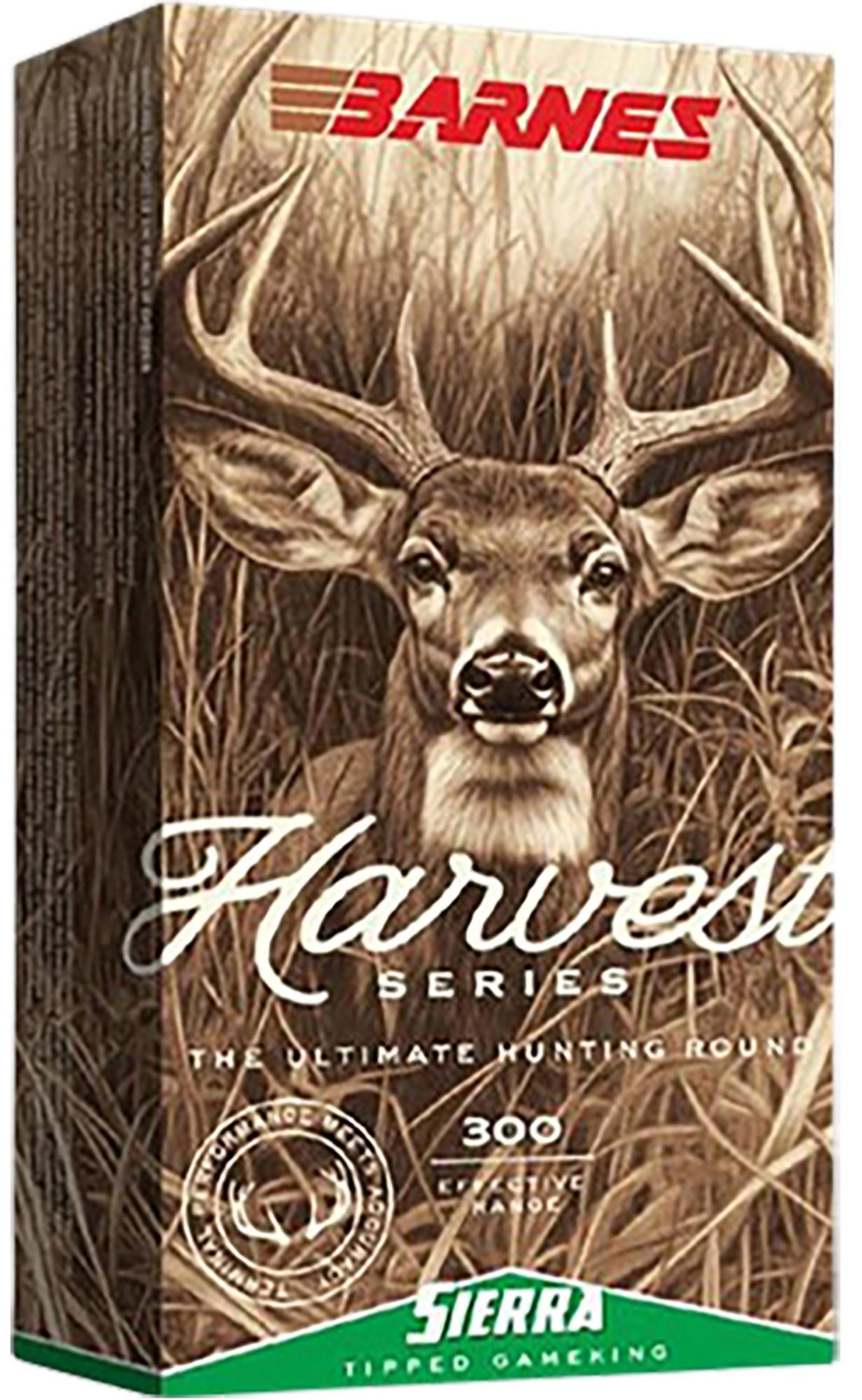 Barnes Harvest Rifle Ammunition 32405, 300 Win Mag, Sierra Tipped GameKing, 180 gr, 20 Rd/Bx