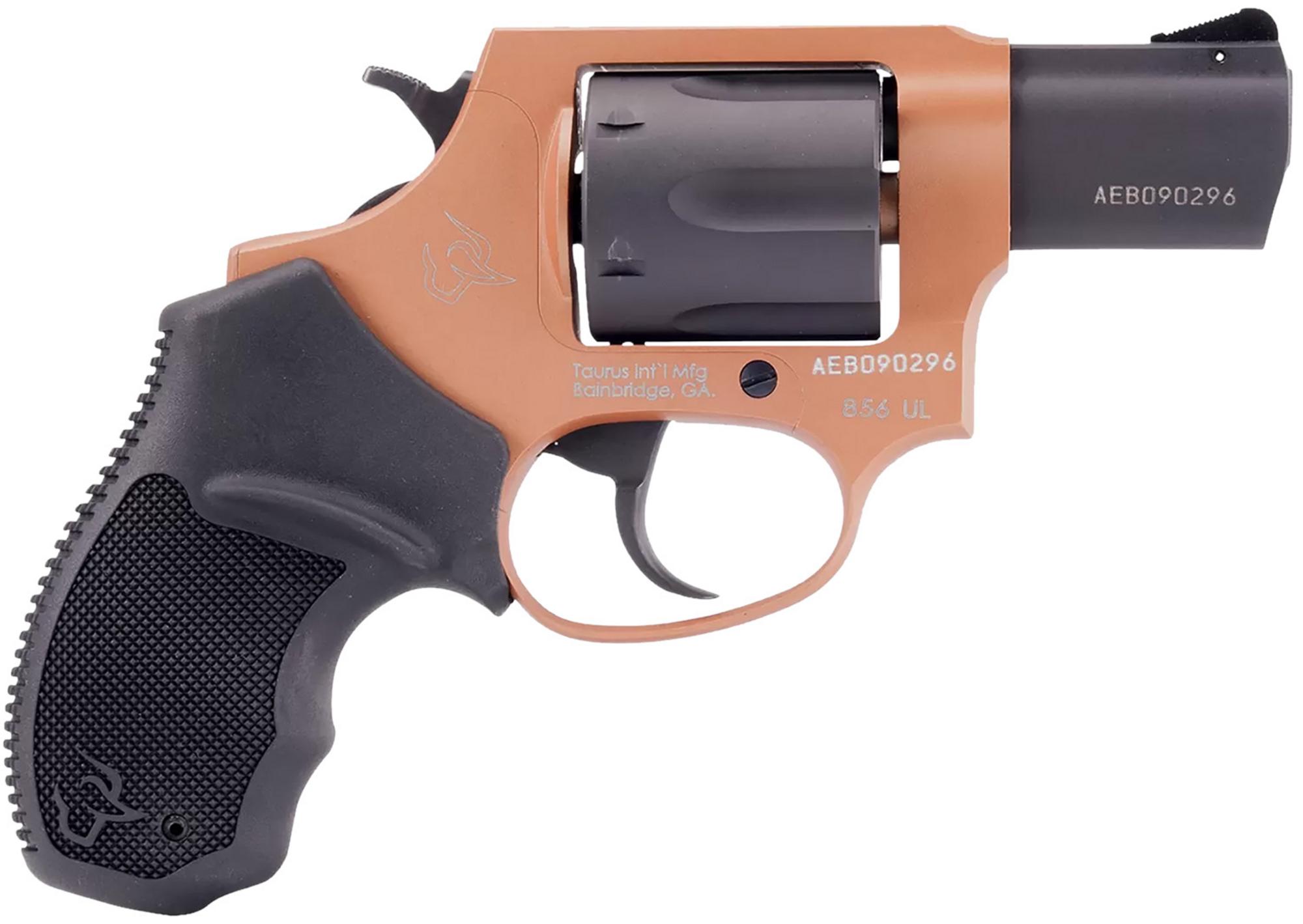 Taurus 856 Ultra-Lite Revolver 285621ULC22, 38 Special, 2", Black Rubber Grip, Copper Cerakote Finish, 6rd