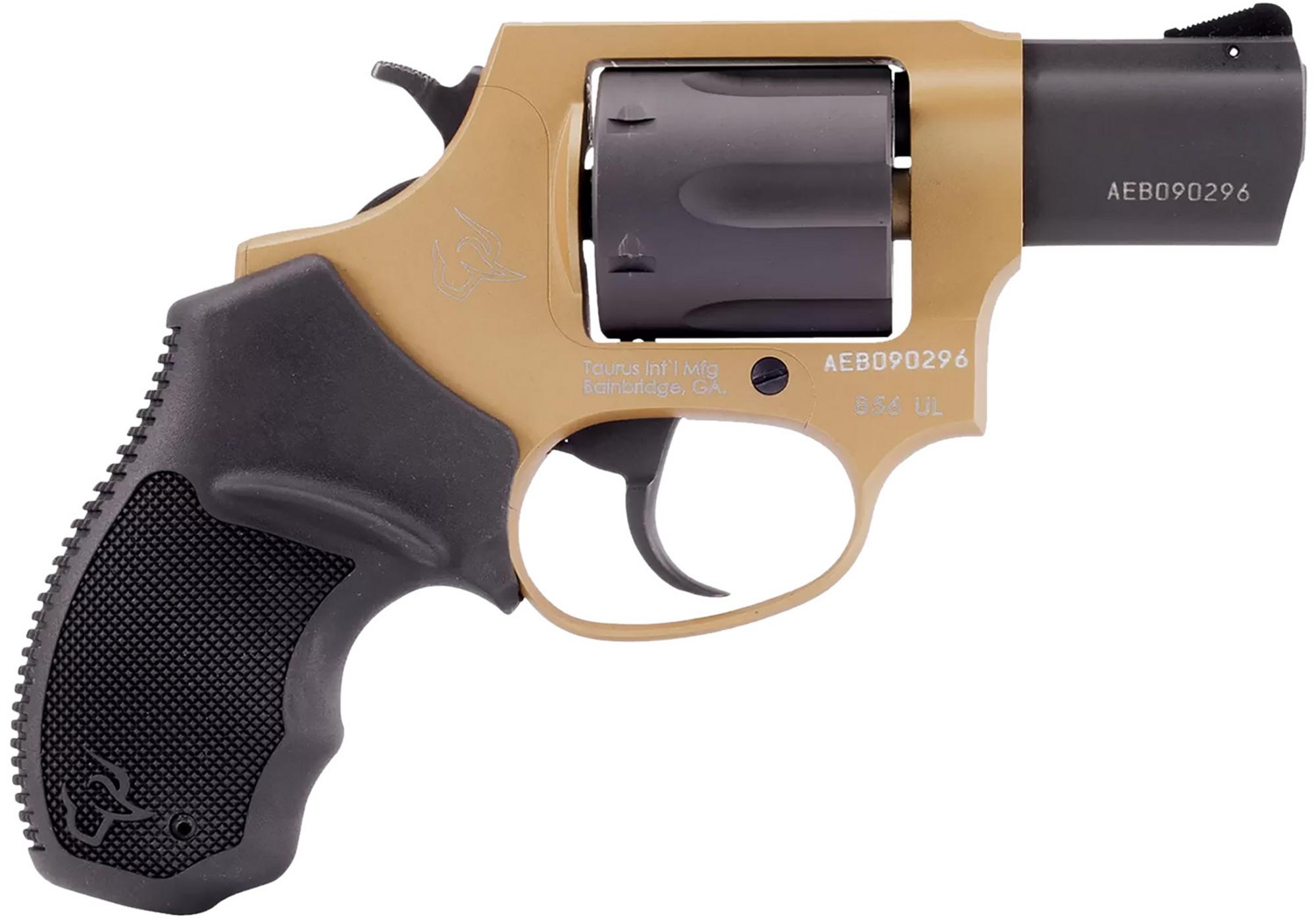 Taurus 856 Ultra-Lite Revolver 285621ULC30, 38 Special, 2", Black Rubber Grips, Sabre Sand Cerakote Finish, 6rd