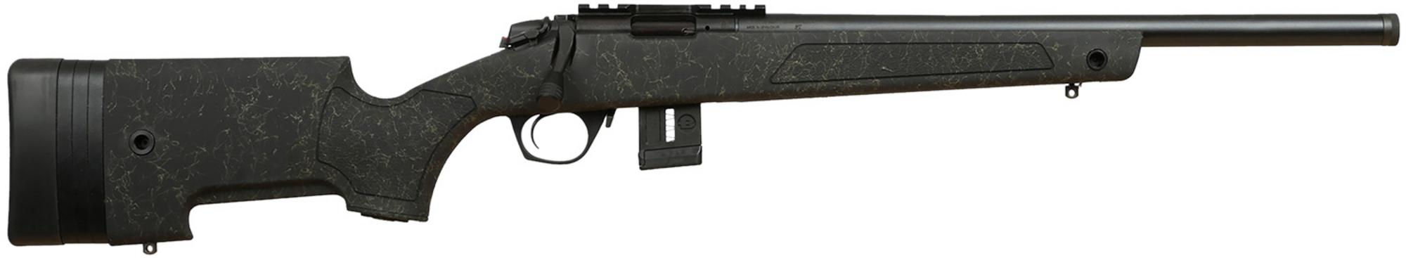 Bergara BMR X Bolt Action Rifle BMR007, 22 LR, 18" Threaded, Green w/ Black Webbing Stock, 10 Rds