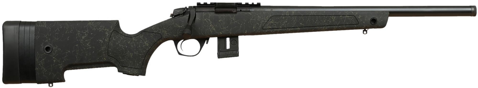 Bergara BMR X Bolt Action Rifle BMR011, 17 HMR, 18" Threaded, Green w/ Black Webbing Stock, 10 Rds