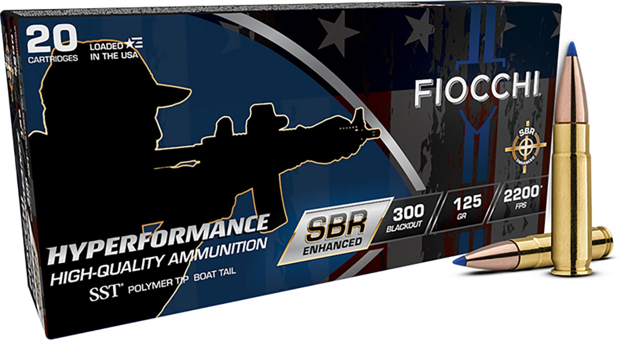 Fiocchi Hyperformance Rifle Ammunition 300BKSBA, 300 Blackout, Super Shock Tip, 125 gr, 2225 fps, 20 Rd/Bx