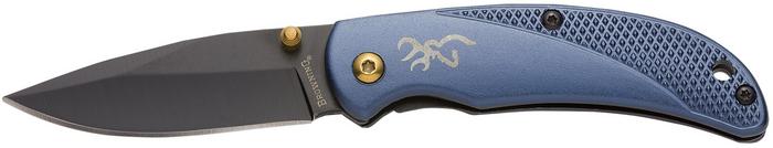 Browning Prism 3 2.38" EDC Knife w/Navy w/Brass accents & Logo Handle (3220341)