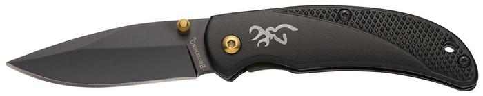 Browning Prism 3 2.38" EDC Knife w/Black w/Brass Accents & Logo Handle (3220340)