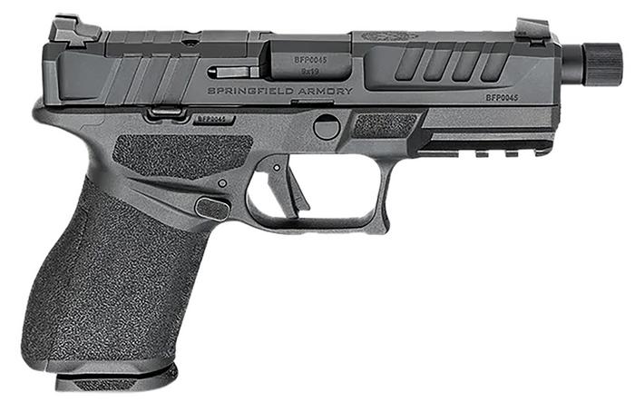 Springfield Echelon Compact Pistol ECT9409B3D, 9mm, 4.7" Threaded, Optic Ready, Black Polymer Grips, Black Finish, 15 Rds