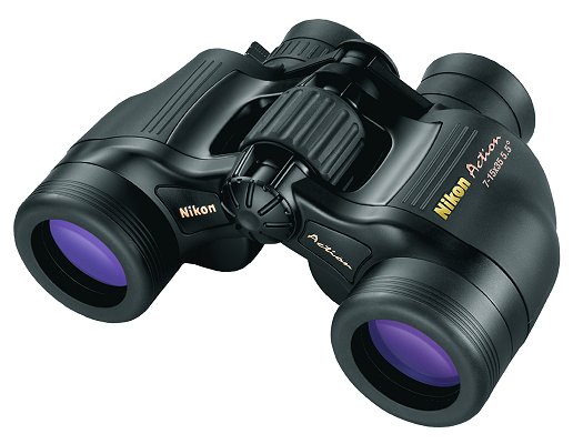 Nikon Action Binoculars 7227, 7-15x, 35mm, BaK 4 Prism, Black Rubber Armor