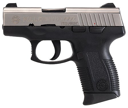Taurus PT-111 Millenium Pro Pistol 111039PTI12, 9mm, 3.25", Polymer Grip, Titanium Slide Finish, 12 Rd