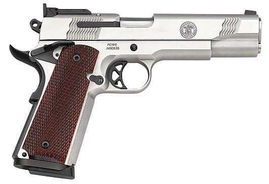 Smith & Wesson 1911 Pistol 170261, 45 ACP, 5", Wood Grip, Two-Tone Finish, 8 Rd, Adj Sights