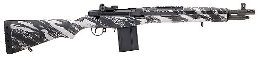Springfield M1A Socom II Semi-Auto Rifle AA9628, 308 Winchester, 16 1/4 in, Urban Camo Fiberglass Stock, Black Finish
