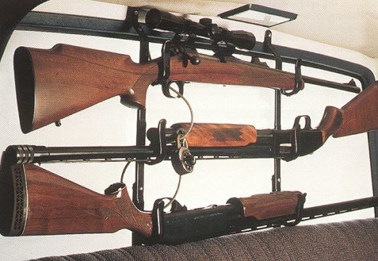 SA 10070 3 Steel Locking Window Gun Rack Adjusts From 18-26 in
