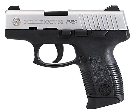 Taurus PT-140 Millenium Pro Pistol 1140039P, 40 S&W, 3.25", Polymer Grip, Stainless Slide Finish, 10 Rd