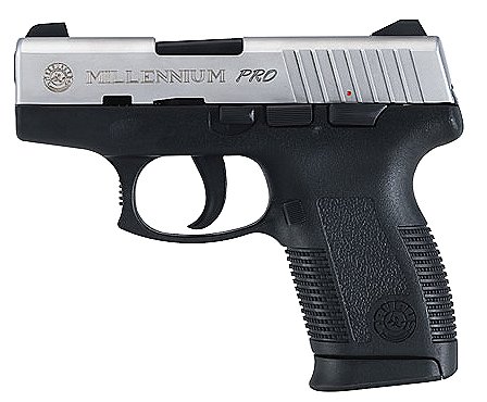 Taurus PT-145 Millenium Pro Pistol 1145039P, 45 ACP, 3.25", Polymer Grip, Stainless Finish, 10 Rd