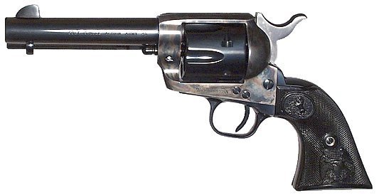 Colt Single Action Army Revolver P3840, 38-40 Winchester, 4 3/4", Dbl Eagle Black Composite Grip, Blued; Case Colored Finish, 6 Rd