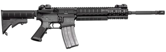 Smith & Wesson MP15 Carbine 811001, 223 Remington, 16 in, Semi-Auto, Collapsible Stock, Black Finish, Mod Rail, 30 Rd