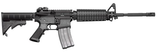 Smith & Wesson MP15 Carbine 811002, 223 Remington, 16 in, Semi-Auto, Collapsible Stock, Black Finish, Fold Sight, 30 Rd