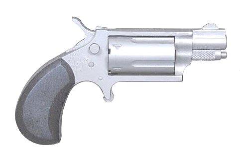Charter Arms Dixie Derringer Revolver 72213, 22 LR, 1-1/8", Black Rubber Grip, Stainless Finish, 5 Rd