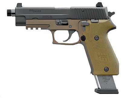 Sig P220 Pistol 22045CPDSTB, 45 ACP, 5 in, Polymer Grip, Black/Dark Earth Finish, Night Sights, 10 Rd